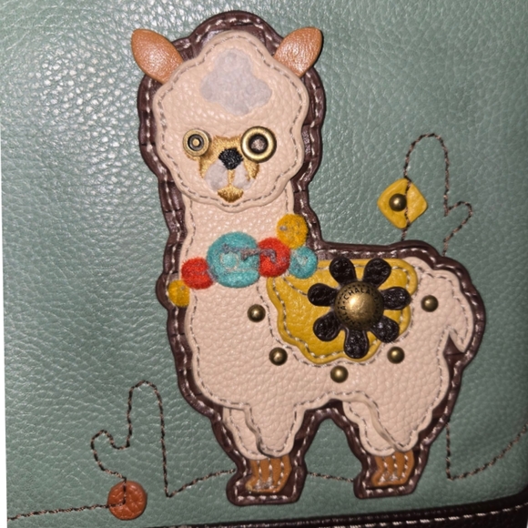 Chala Llama Messenger Crossbody Shoulder Bag Purse Vegan Leather Boho Retro - Picture 2 of 9